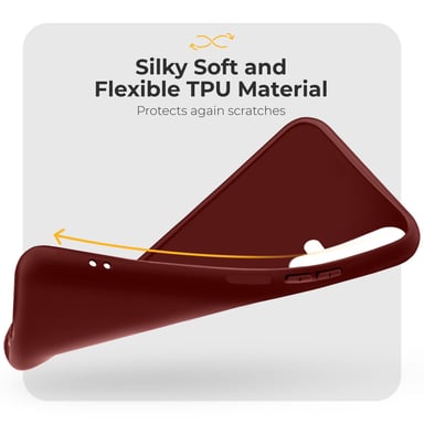 Moozy Minimalist Series Coque en silicone pour Huawei Nova 5T et Honor 20, Vin rouge – Finition mate fine et souple en TPU