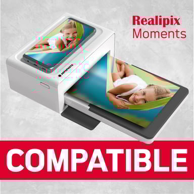 AGFA PHOTO - Cartucho y papel fotográfico 10 x 15 cm - AMOC - Compatible con AGFA PHOTO Realipix Moments y KODAK PD450, PD460, PD480 y PD450WIFI