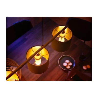 PHILIPS Hue White - Bombilla LED conectada llama E14 - 5.5W - Compatible con Bluetooth - Pack de 2