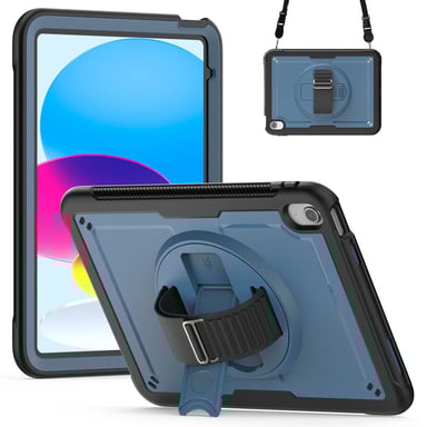 Accezz Coque arrière Defender XT pour Apple iPad 11 (2025) 11 pouces A16 / iPad 10 (2022) 10.9 pouces - Bleu