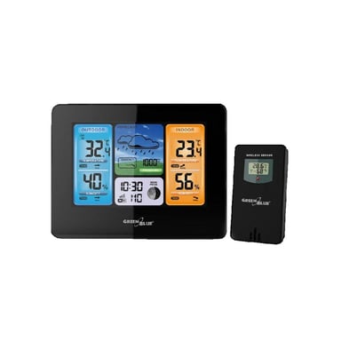 Station météorologique GreenBlue GB522 sans fil Noir