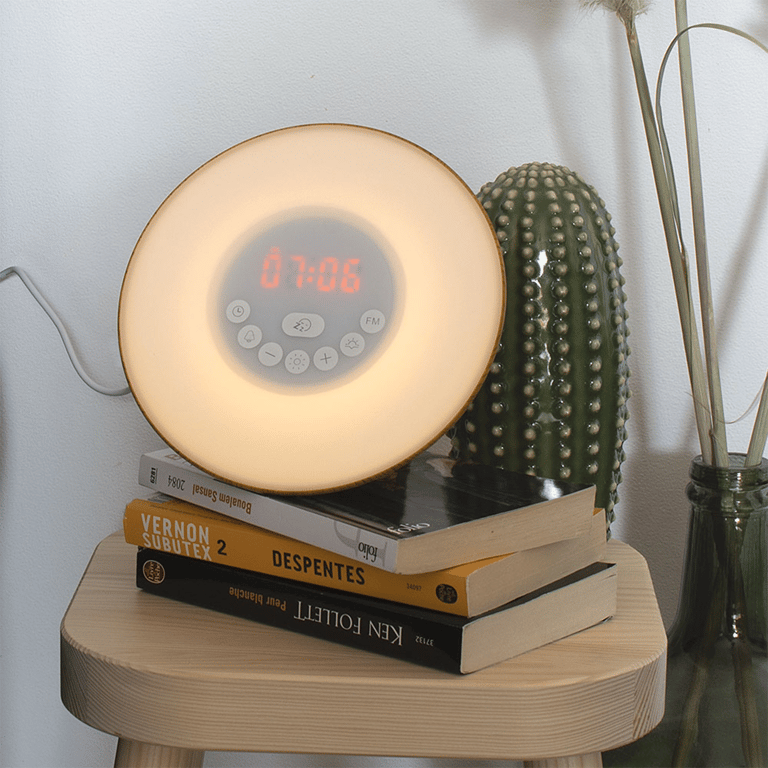 Réveil Simulateur D'aube,Reveil Lumineux,Eveil Lumière Lampe De Chevet