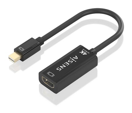 AISENS A125-0904 câble vidéo et adaptateur 0,15 m Mini DisplayPort HDMI Type A (Standard) Noir