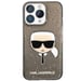 Coque pour Apple iPhone 13 Pro Translucide Pailletée Karl Noir