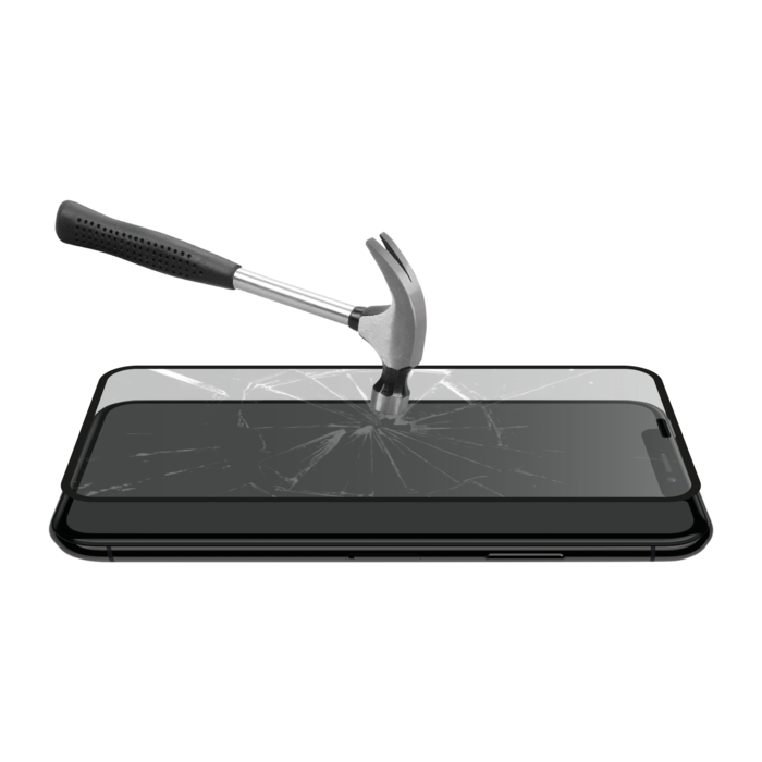 Protection d'écran en verre trempé Bord à Bord Incurvé pour Apple iPhone X/XS/11 Pro, Black