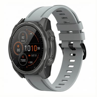 imoshion Bracelet QuickFit® Line en silicone - Connexion Garmin 20 mm - Gris
