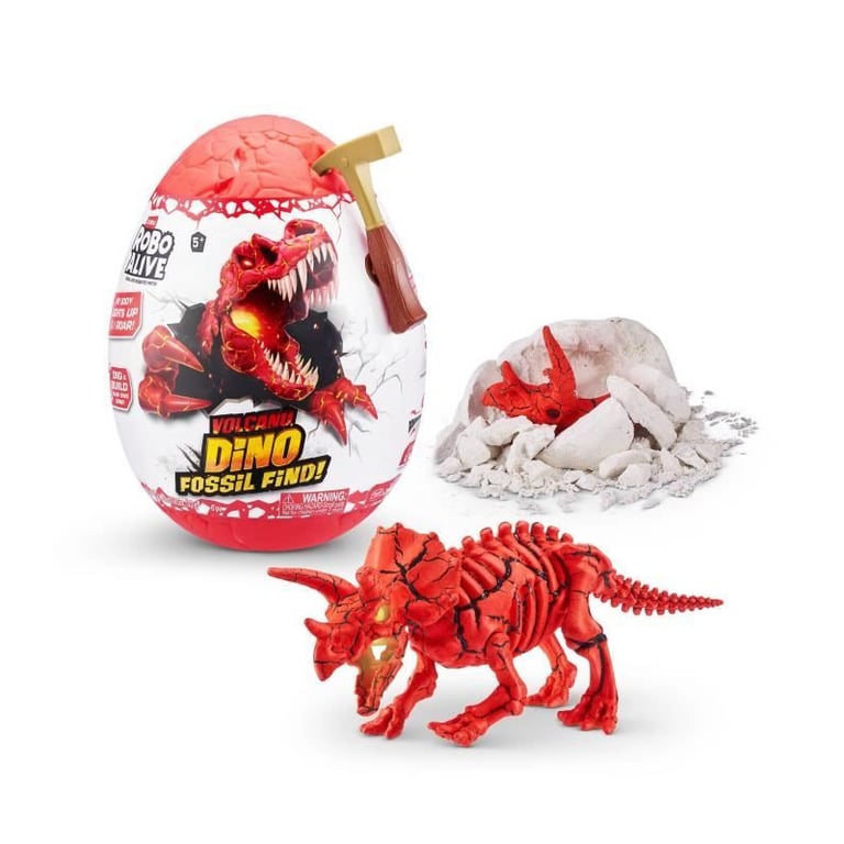 Jeu de fouille ZURU ROBO ALIVE Volcano Fossil Find S2 Fossiles de dinosaures Sons et lumières Roche et sable - vue 5