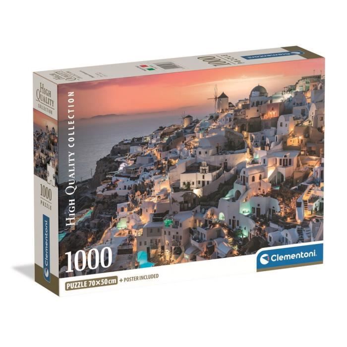 Puzzle Compact 1000 pièces : Nuances de Santorin Clementoni Puzzles - vue 10