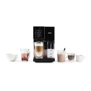 Machine a expresso automatique avec broyeur - DOMO - DO743K - 1350 W - 19 bar - 125 g café - Noir