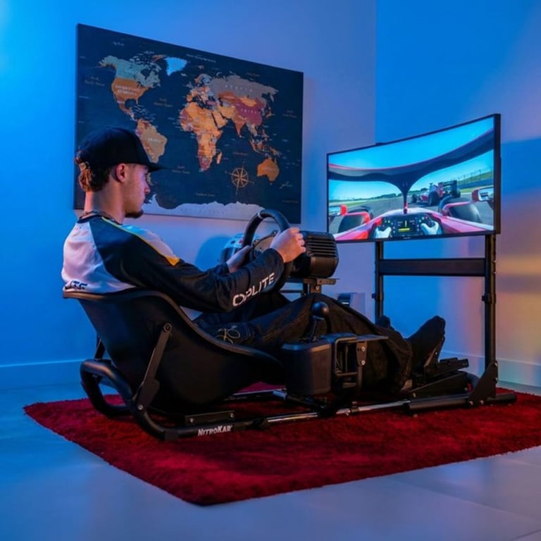 Oplite Cockpit de course Nitrokart V2 noir châssis extensible siège réglable - vue 4