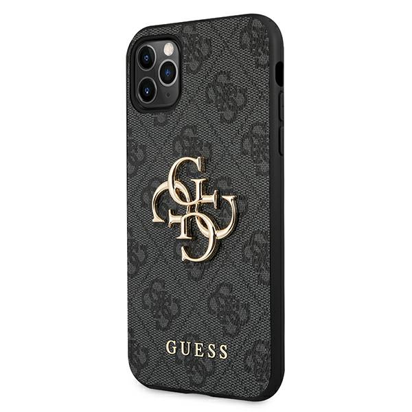 Funda Guess para iPhone 11 Pro Gris 4G Logo Grande de Metal - Guess