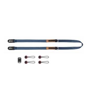 Peak Design Cinghia per fotocamera digitale in pelle, nylon blu