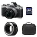 NIKON Z fc + Z 16-50 Silver + Sac + Carte SD 8 Go + Adaptateur FTZ II