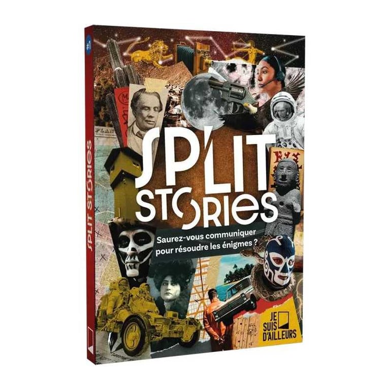 Jeu de société Pixie Games Split Stories - jeu d'enquête collaboratif, communication, storytelling - tons terre/multicolores - Neuf