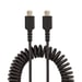 StarTech.com Cable de 50cm de Carga USB C a USB C, Cable USB Tipo C Rizado de Carga Rápida y Servicio Pesado, Cable USB 2.0 USBC, de Fibra de Aramida