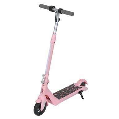 Patinete eléctrico infantil AVDL F601, ligero y plegable con pantalla LED - rosa