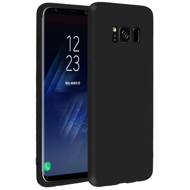 Forcell Coque Galaxy S8 Coque Soft Touch Silicone Gel Souple - Noir