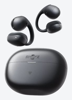 OpenDots Air - Auriculares inalámbricos SHOKZ Bluetooth 6.1 con clip de oído abierto y micrófono, Negro