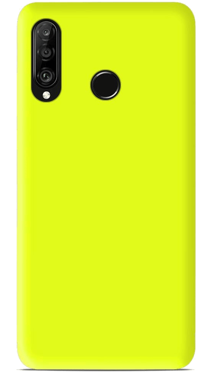 Coque silicone unie compatible Mat Jaune Huawei P30 Lite