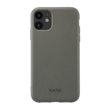 Guscio organico vegano antibatterico 100% a zero rifiuti per Apple iPhone 11, Grigio Lava