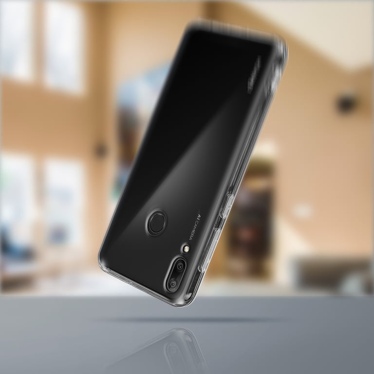 Coque Huawei Y7 2019 Protection Rigide Bords Antichocs Effet Bumper Transparent