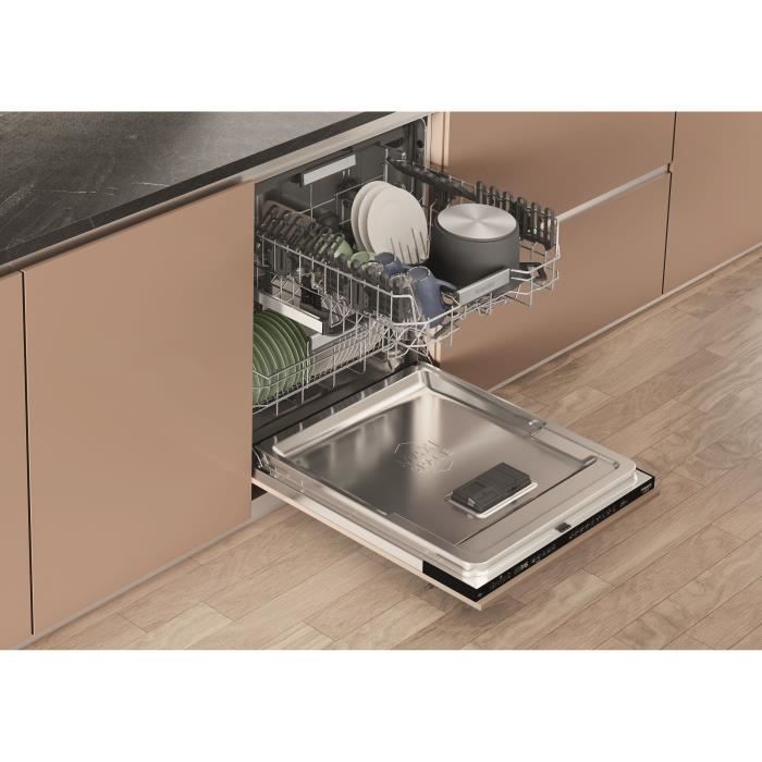 Lave vaisselle tout encastrable HOTPOINT H7IHP40L 15 couverts 40 dB Classe C Maxi Space tiroir à couverts - vue 4