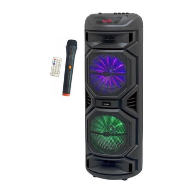 Altavoz de karaoke luminoso INOVALLEY HP59-XXL con Bluetooth V5.0, 800 W y efectos luminosos - Negro