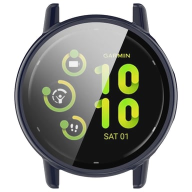 Boîtier de montre avec protecteur d'écran pour Garmin Vivoactive 5 Blue