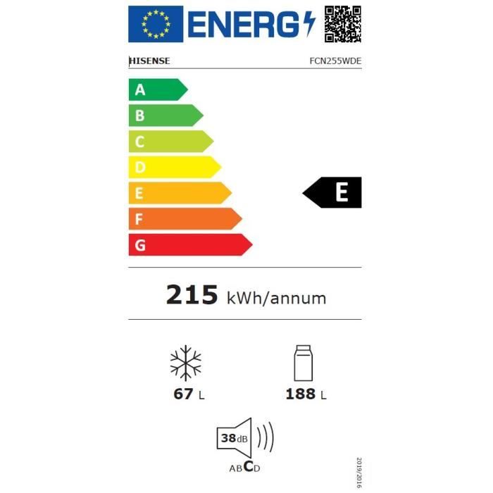 Réfrigérateur Combiné Hisense FCN255WDE – 255 L, No Frost, Multi Air Flow - vue 7