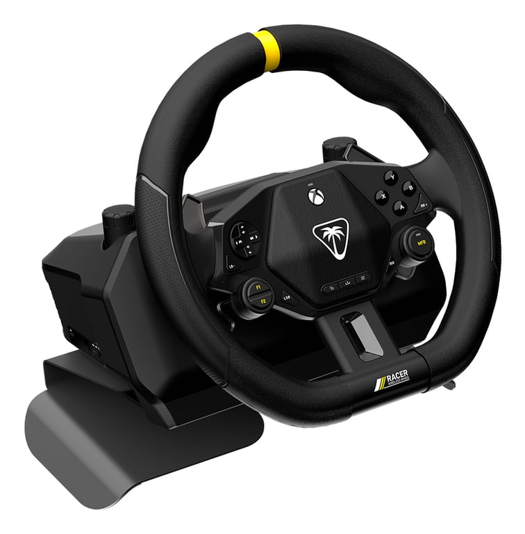 Turtle Beach Racer Système de volant de course sans fil sous licence officielle pour Xbox w/ connexion sans fil fiable et jusqu'à 30 h d'autonomie pour Series X et S, Xbox One et PC - Neuf