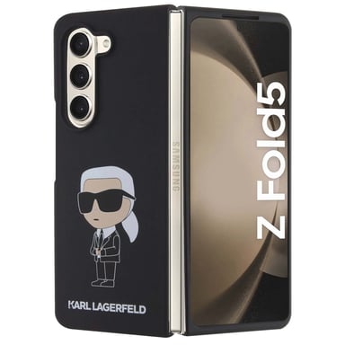 Karl Lagerfeld Carcasa para Galaxy Z Fold5 de Silicona Rígida Ikonik Negro