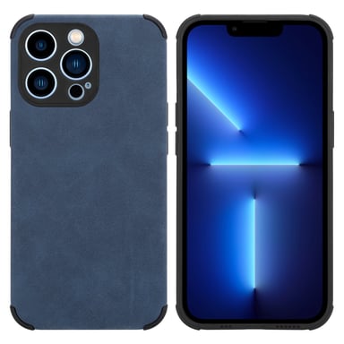 Coque pour Apple iPhone 11 PRO MAX en Saphier Bleu Housse de protection Étui en silicone TPU avec dos en similicuir élégant