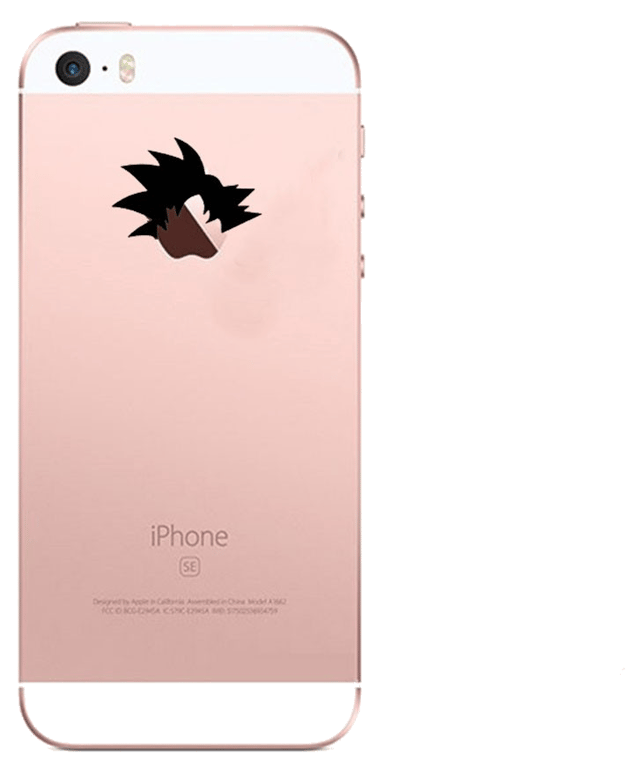 Coque Silicone IPHONE 5/5S/SE Sangoku Transparente Fun APPLE Tête Dragon Ball Z Pomme Cartoon Protec