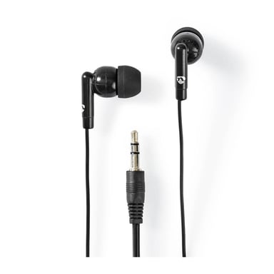 Écouteurs Filaires 3.5 mm avec Contrôle du Volume Noir