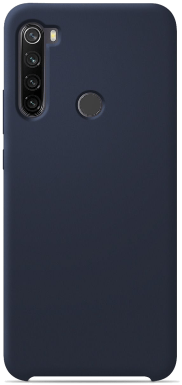 Coque silicone unie compatible Soft Touch Bleu nuit Xiaomi Redmi Note 8