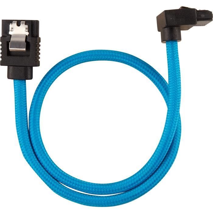 CORSAIR Premium Sleeved Câble SATA Serial ATA 150300600 SATA droit verrouillé pour SATA à angle droit 30 cm pack de 2 - vue 7