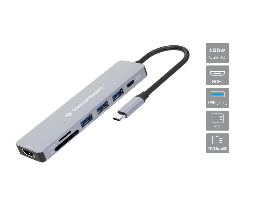 Conceptronic DONN19G station d'accueil Avec fil USB 3.2 Gen 1 3.1 Gen 1 Type C Neuf