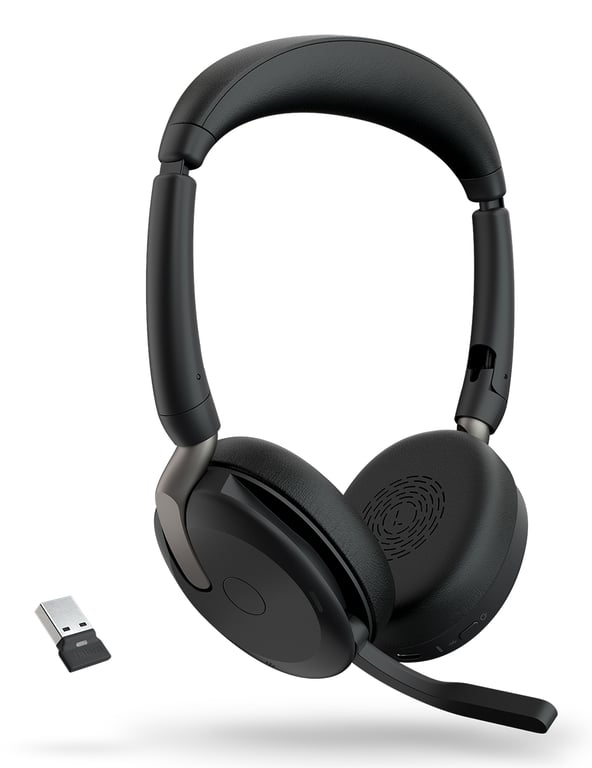 Jabra Evolve2 65 Flex Casque Sans fil Arceau Bureau/Centre d'appels USB Type-A Bluetooth Socle de chargement - Neuf