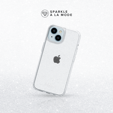 Coque hybride étincelante invisible GEN 2.0 83% de plastique recyclé pour Apple iPhone 15, Transparente