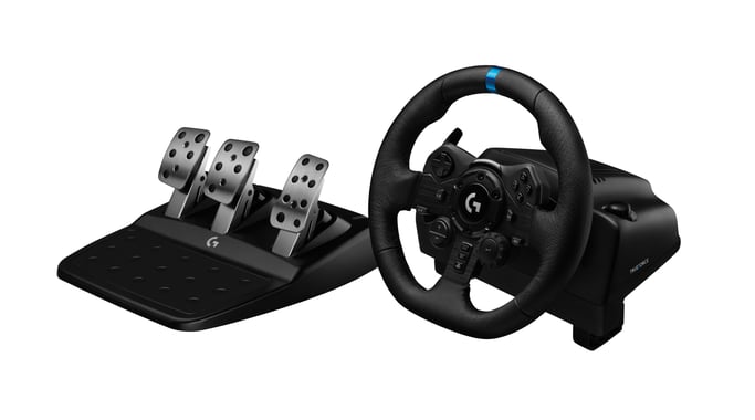 Logitech Ensemble G923 SE Racing volant et pédalier de course G923 pour PS5 PS4 et PC + levier de vitesse Driving Force