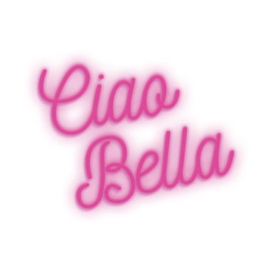 Candyshock LED Décorative Ciao Bella – Néon LED sur Plexi, USB-A, Fixation Murale Incluse -Rose