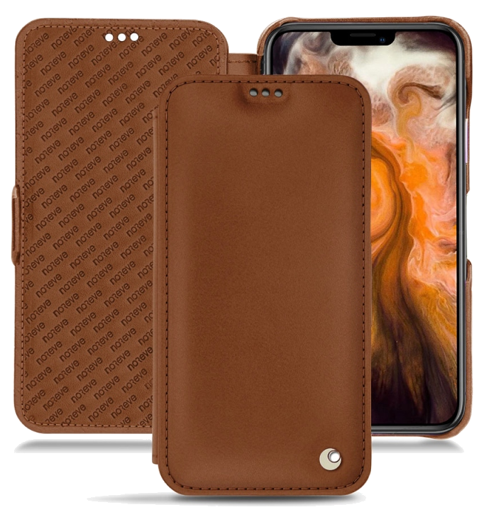 Housse cuir Apple iPhone 11 Pro Max - Rabat horizontalMarron