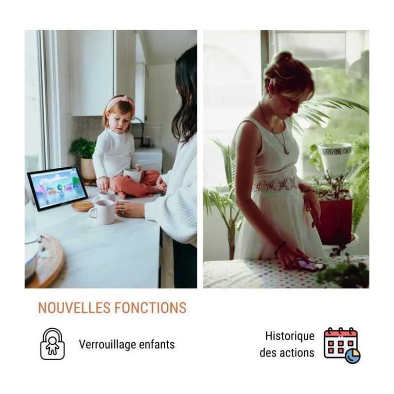 Lot de 2 KONYKS Priska FR prises connectées Wi?Fi + Bluetooth 16 A compteur d'énergie blanc - Neuf