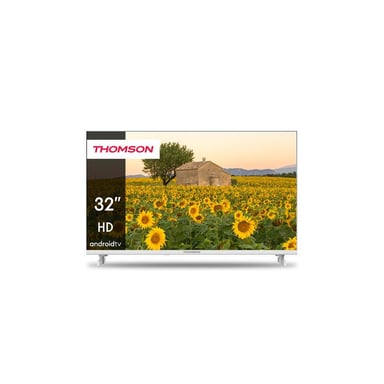 TV LED Thomson 32HA2S13W 80 cm HD Android TV 2023 Blanc avec Garantie 2 ans  - Thomson