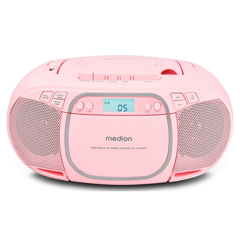 Medion CD - FM - 2x2,2W RMS Rose - vue 3