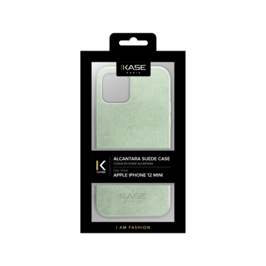 Cover in pelle scamosciata Alcantara per Apple iPhone 12 mini, verde avocado
