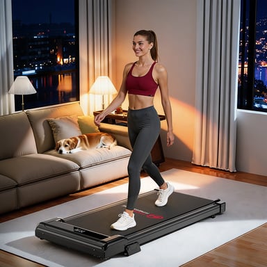 Tapis De Course Z3pb Avec Moteur Sans Balais, Vitesse 1-6 Km/h, 5% Inclinaison Manuelle, Noir, Rattantree