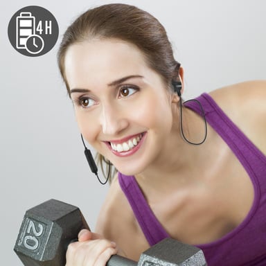 Écouteurs Sport Bluetooth Magnétiques avec Ailettes Série Active Swissten Noir