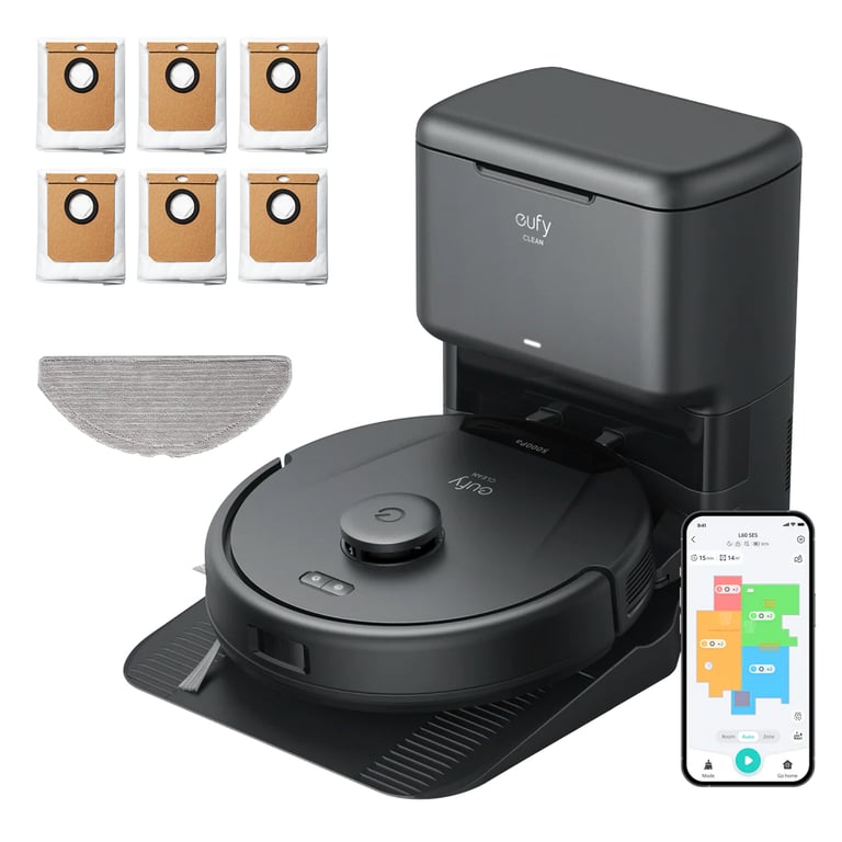 Aspirateur Robot Eufy L60 Hybrid – 5000 Pa, Station Auto-Vidange, 120 min - vue 2