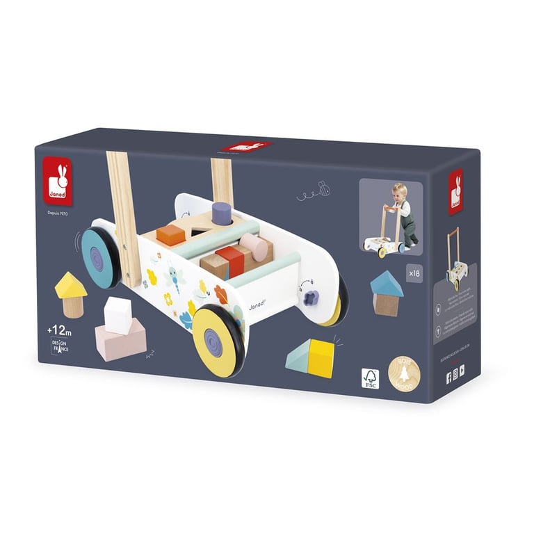 Jeu d'éveil Janod Pure Chariot de marche - vue 2